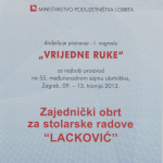 !. nagrada "Vrijedne ruke"